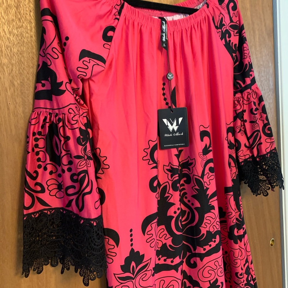 Fuscia and Black Dress
